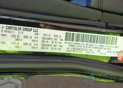 2014 Dodge Durango Limited from USA, damaged, VIN 1C4RDHDG9EC561515